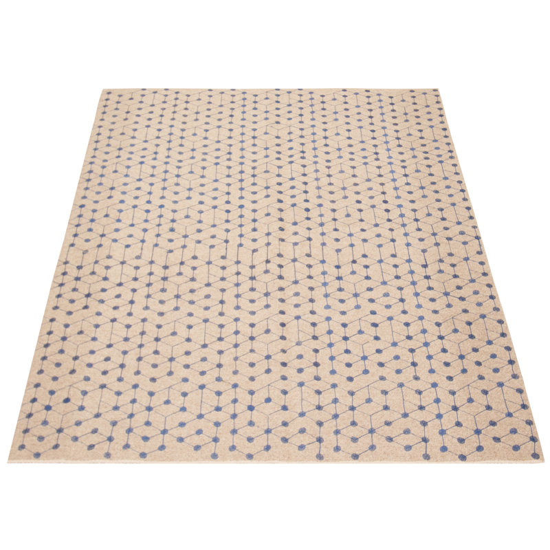 Tapis rectangulaire en laine fabriqué à la main de style sud-ouest rectangulaire de 5 pi x 7 pi 2 po Kilim