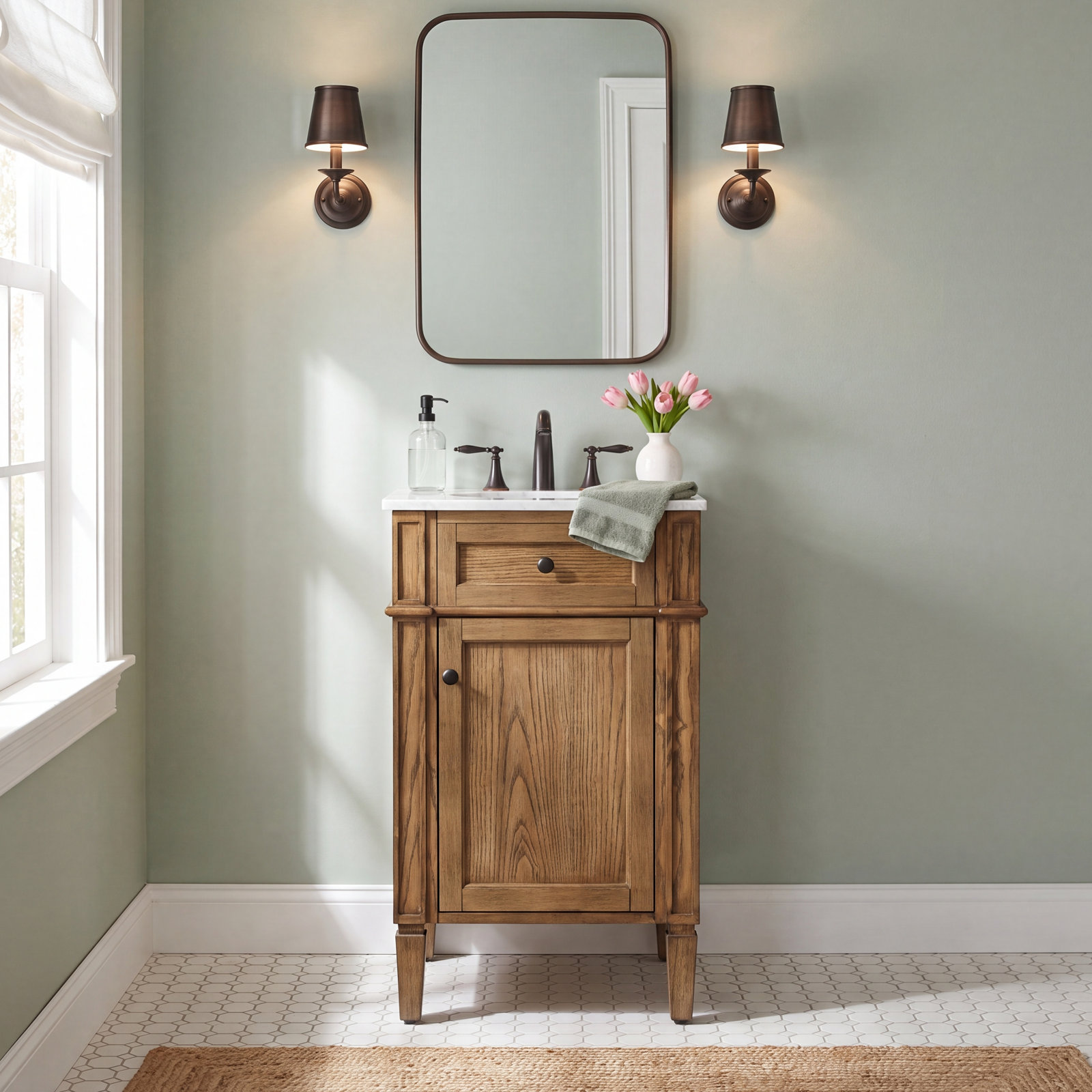 Rivers 21'' Single Bathroom Vanity, Dark Brown