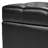 Button-Tufted Storage Ottoman Bench Pu Leather Bench With Wood Legs