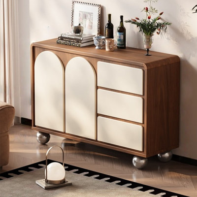 Armoire de rangement rétro en bois massif