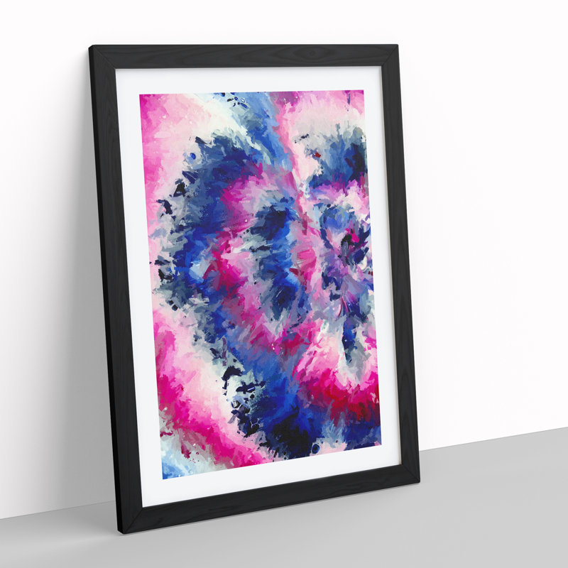 XV1022-3405X Paradise City Abstract - Print, Black Framed, 36cm H x 27cm W