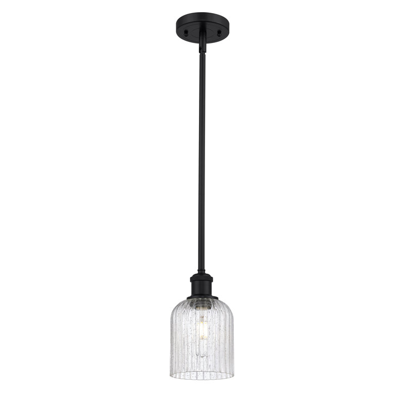Luminaire suspendu 5 lumières Ballston Addeline, Noir mat, Grainé