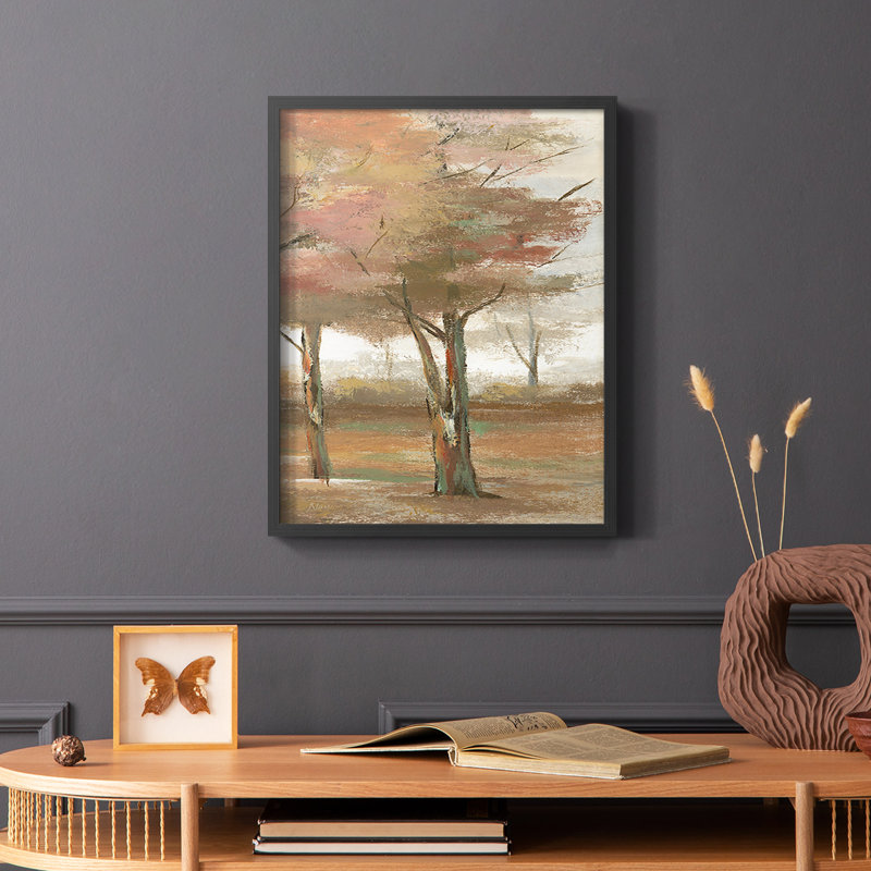«Pastel Meadow I», reproduction encadrée - bois massif, Noir, H 20 po x l 16 po