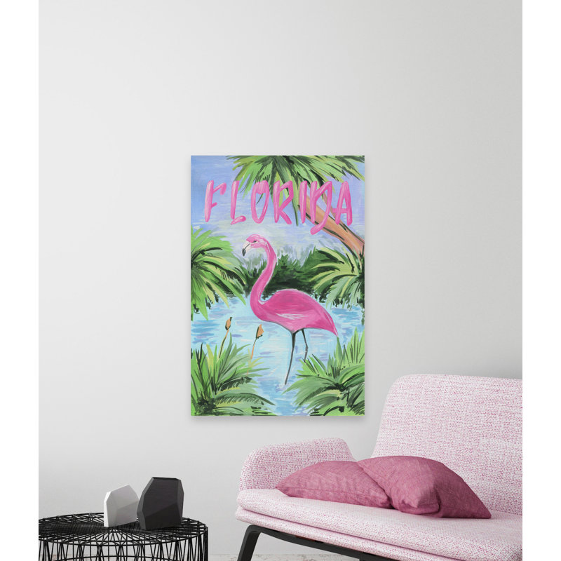 " Florida Flamingo II ", 45" H x 30" W x 1.5" D