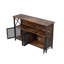 Industrial Wine Bar Cabinet with Metal Frame
