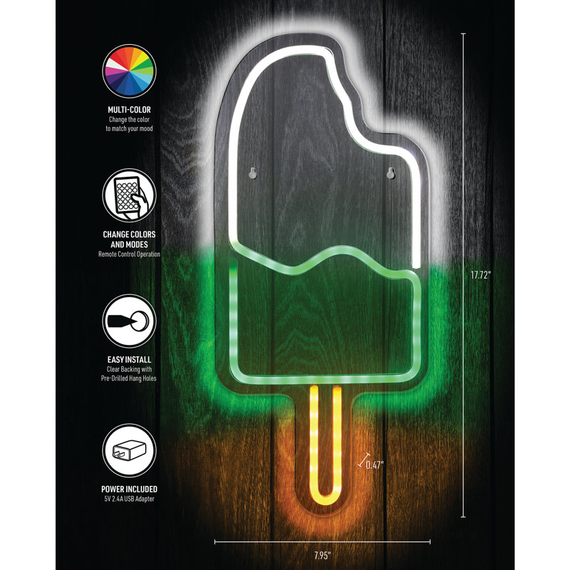 Enseigne lumineuse 17,72 po Ice Cream