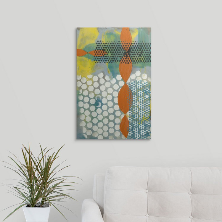«Translucent Abstraction II» par Jennifer Goldberger, reproduction d'art, H 24 po x l 16 po x P 1,5 po, Toile