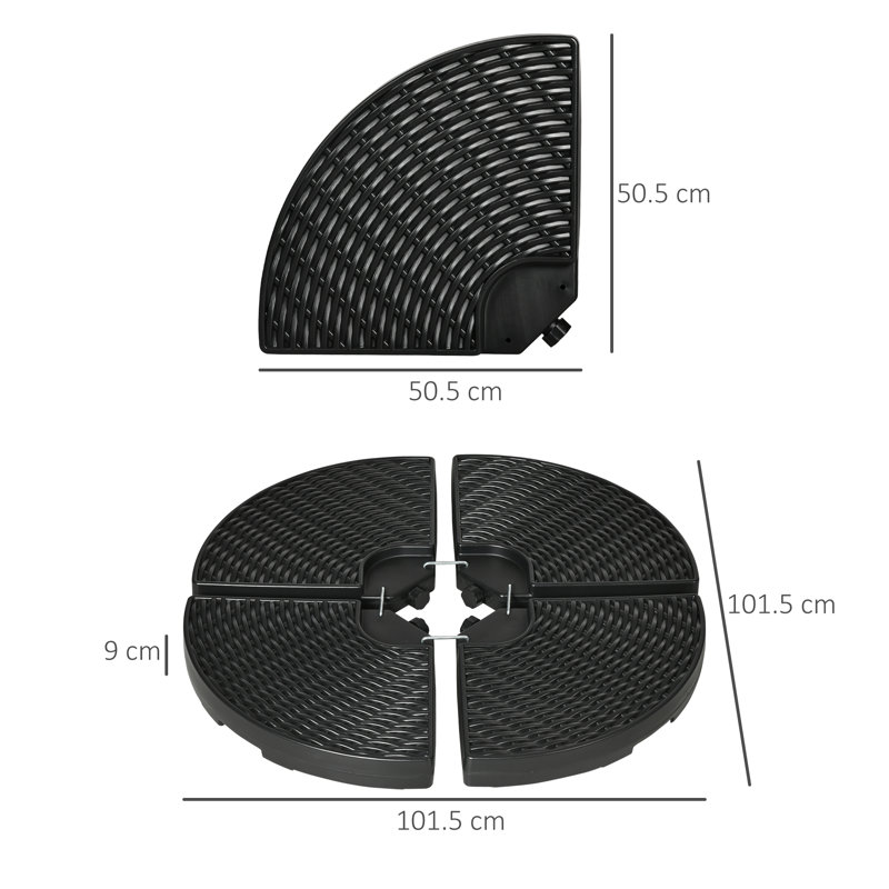 6.3kg HDPE Free Standing Umbrella Base