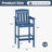 2 Pieces HDPE Tall Adirondack Bar Chair with Removable Table-721887754