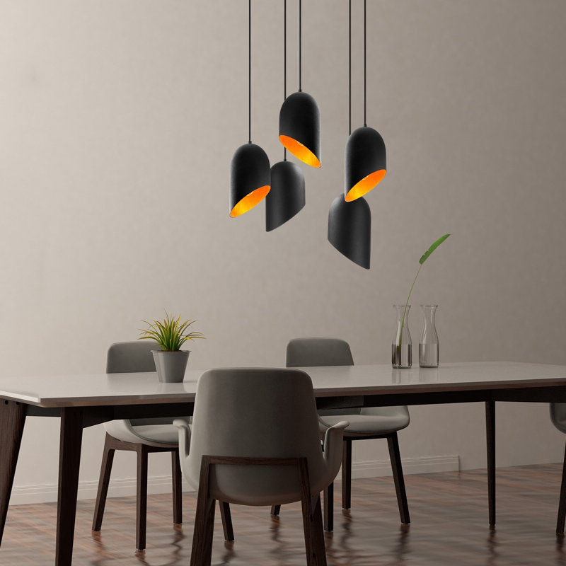 Luminaire suspendu cylindrique à 5 lumières Finbar