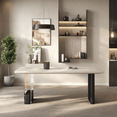 Rectangular household dining table