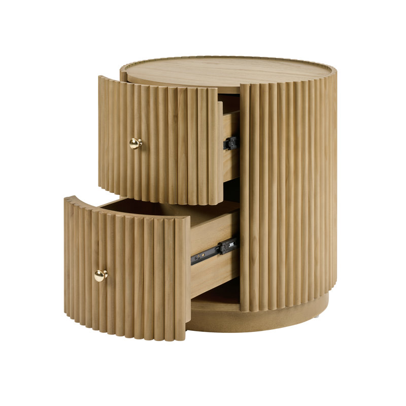 Table de chevet Elbridge Modern Mid-Century, Natural