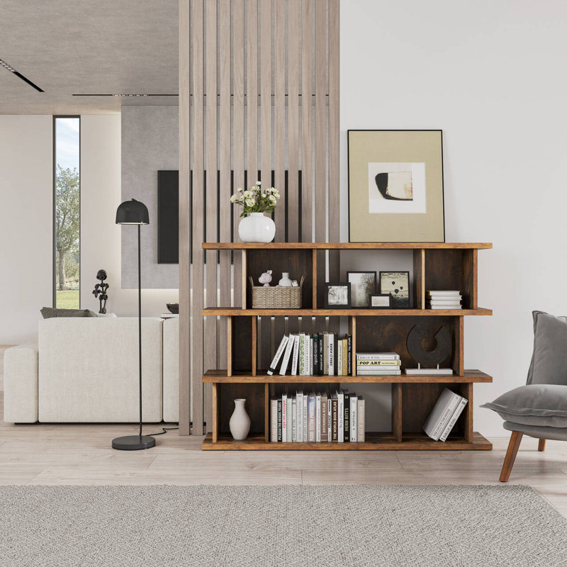 Bibliothèque géométrique à 3 niveaux Lotus Home