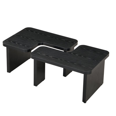 47.24*23.62 inch and 35.43*31.49 inch Rectangle Wood Detachable Coffee Table
