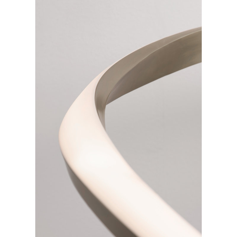 Oberon - Luminaire suspendu double DEL 40 po - Nickel satiné, Nickel satiné, 40 W
