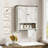 23" Farmhouse Bathroom Wall Cabinet, Wide Medicine Cabinet With Towel Bar & Jewelry Holder-129105289