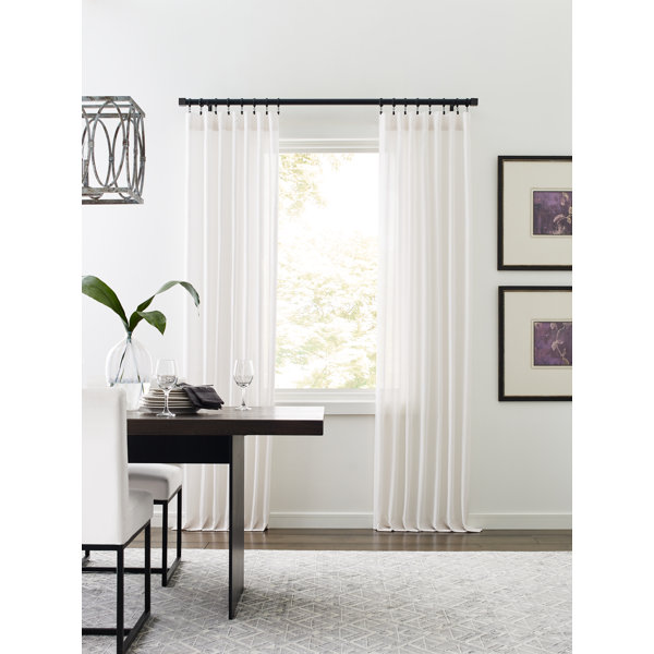 Velcro Curtains for Living Room Windows Polyester Wave Edge