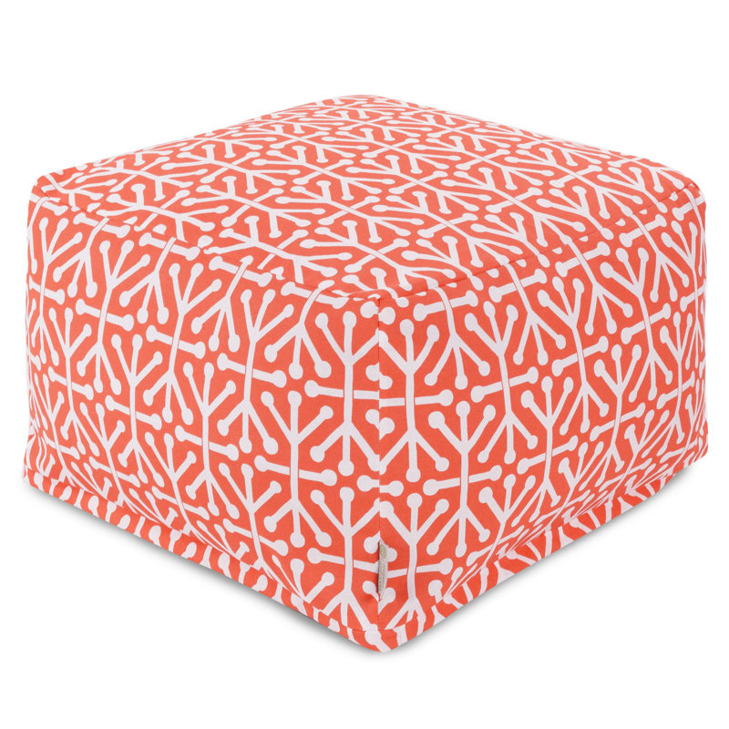 Nerys Outdoor Ottoman, Orange