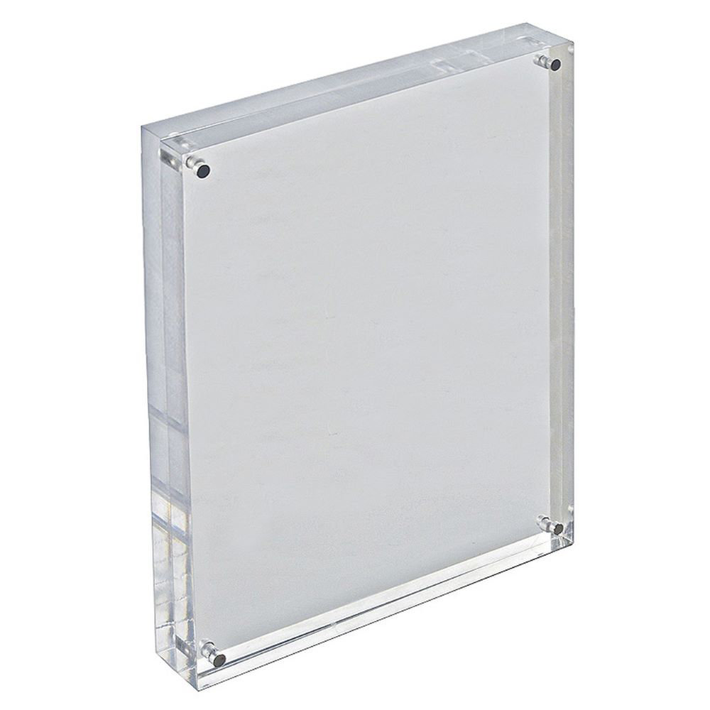 Clear Acrylic Magnetic Photo Frame Block 8.5" x 11" Vertical/Horizontal Azar Displays