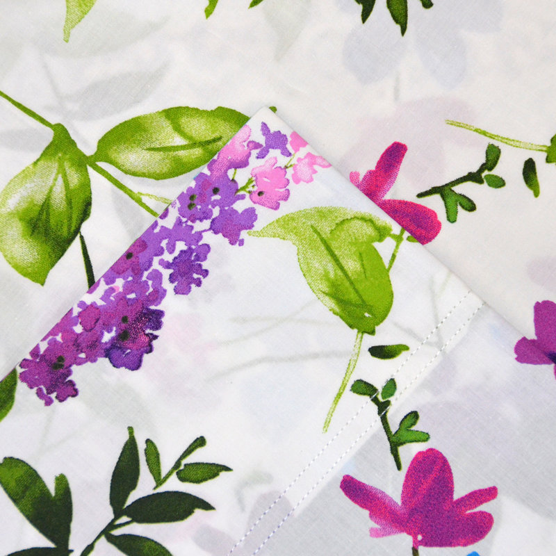Primavera Twin Cotton Percale Floral Deep Pocket Sheet Set