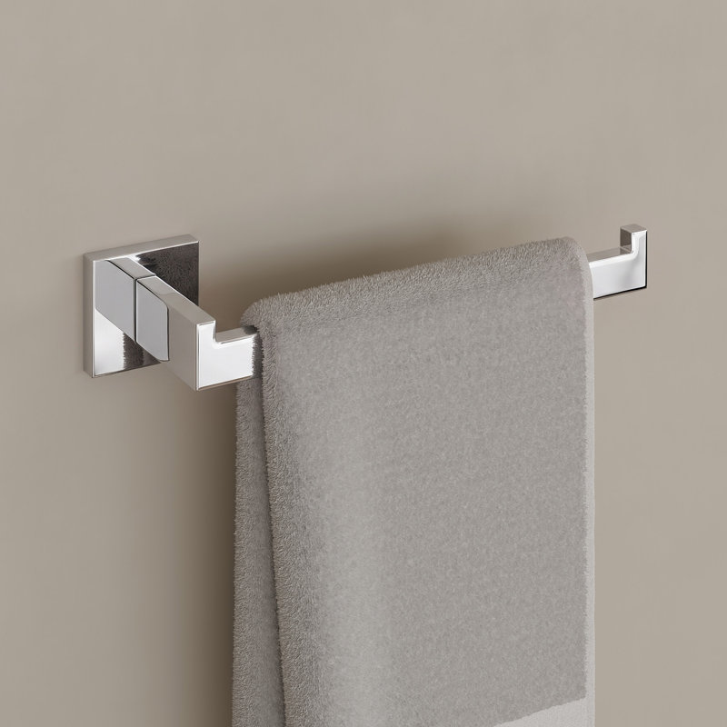 Ensemble de 4 serviettes décoratives pour la salle de bain, Chrome chrome