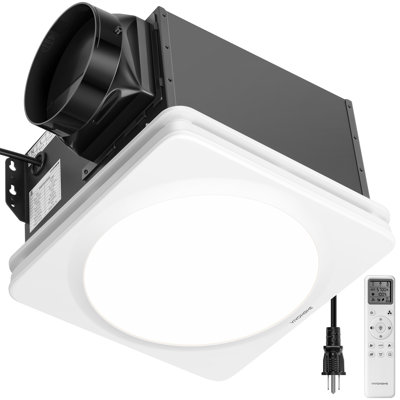 240 CFM Bathroom Exhaust Fan with Humidity Sensor and Light