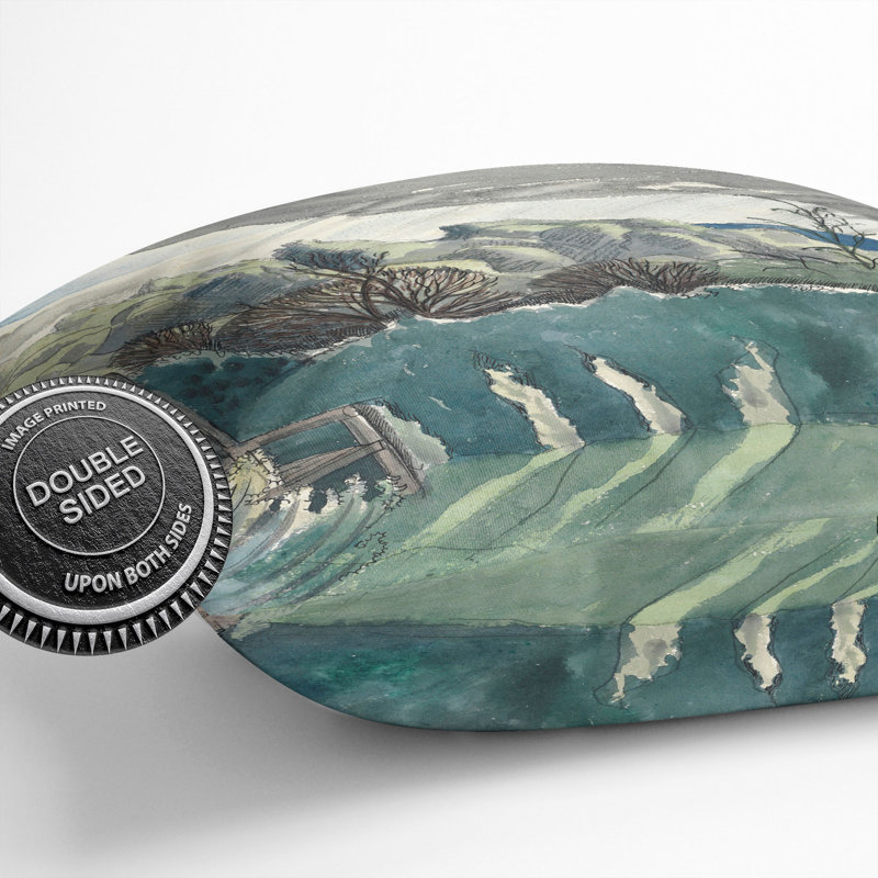 Landscape Square Throw Cushion, 40cm H x 40cm W x 15cm D