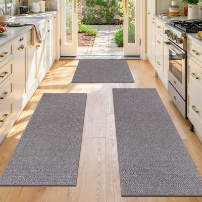 Woven Non-Slip Kitchen Mats (Set of 3)