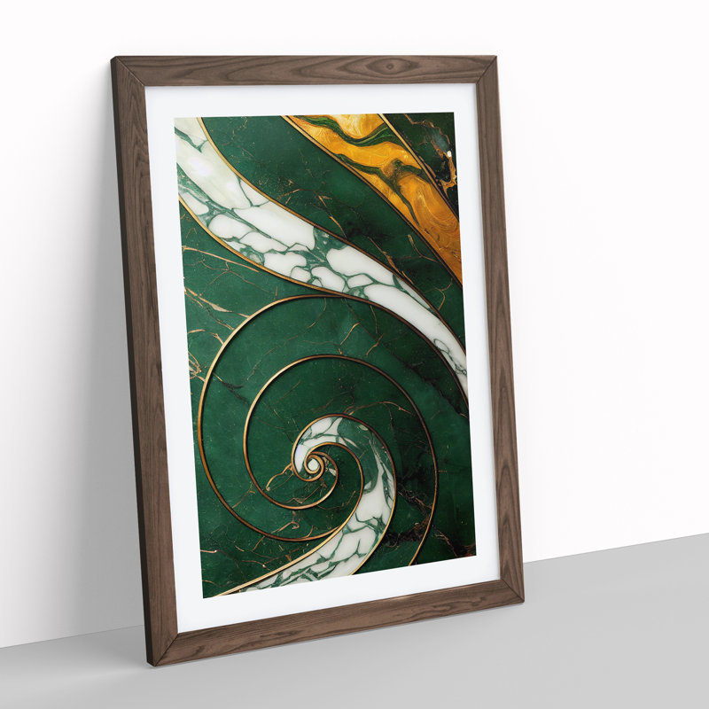 Sensational Abstract No.3 - Framed Print, 64cm H x 46cm W x 2cm D, Walnut