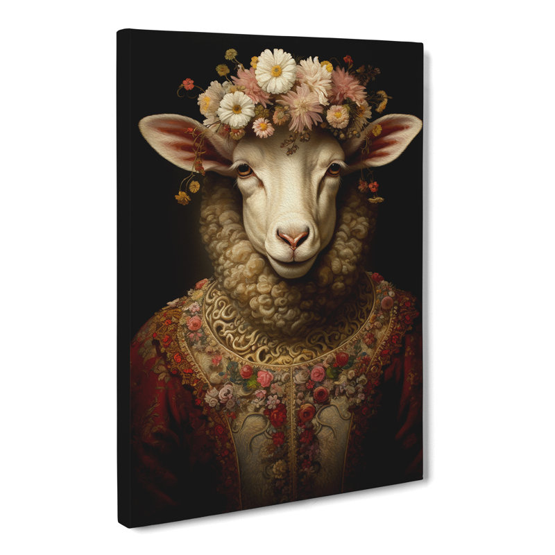 Sheep Baroque - No Frame Print, 76cm H x 50cm W x 3cm D