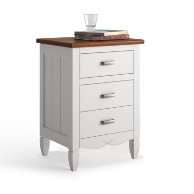Quackenbush 49cm W Solid + Manufactured Wood Bedside Table