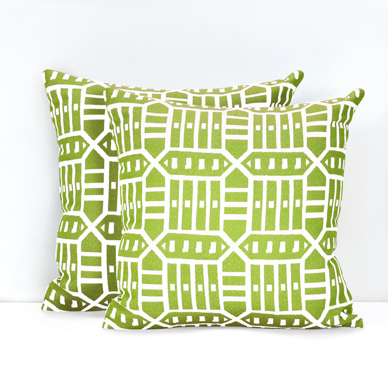 Coussin décoratif intérieur / extérieur Pacifica, Vert Roland, 24 po x 24 po