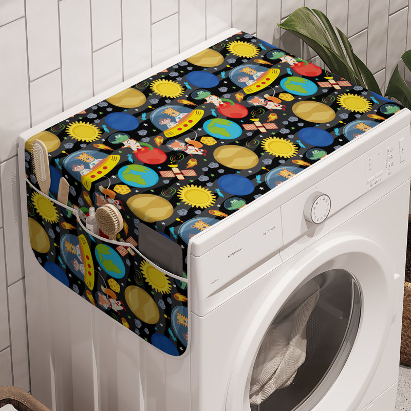 East Urban Home Outer Space Washing Machine Organizer Pack of 2 47" x 18.5" Multicolor