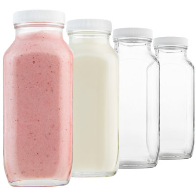 Bouteille à lait hermétique en verre 16 onces