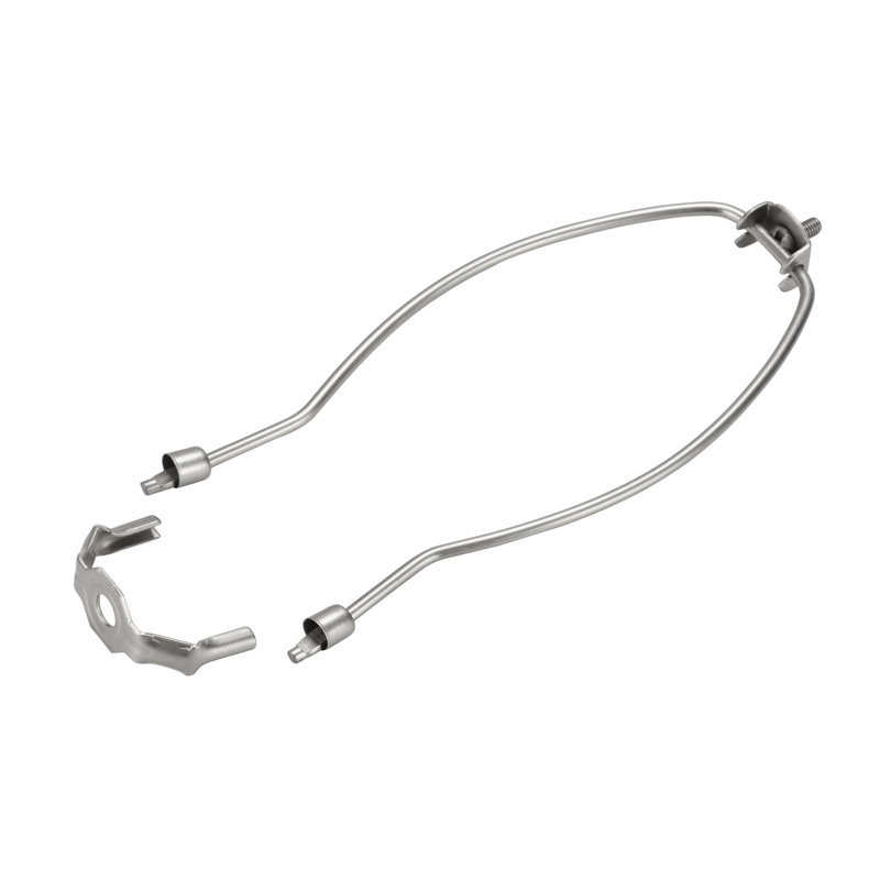 12" Satin Nickel Detachable Lamp Harp with Saddle