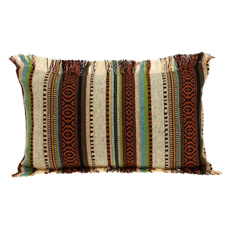 Woody Transitional Brown Throw Pillow