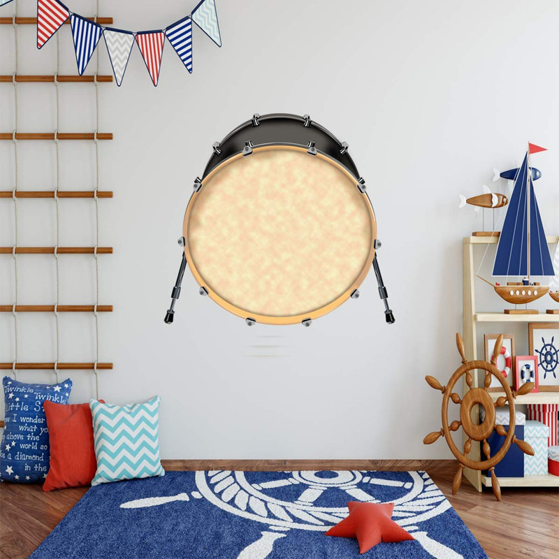 Décalcomanie murale tambour bass Offline, H 28 po x l 30 po
