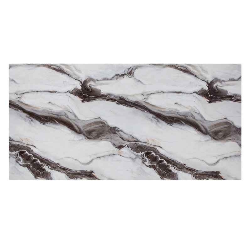 Black and White Faux Marble Dining Table