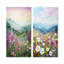 Elna - ensemble de 2 art mural paysage floral en métal-102686789