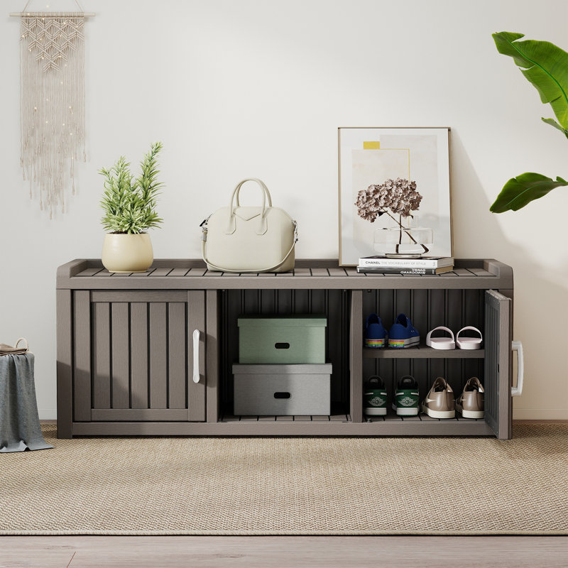 Armoire de rangement pour chaussures pour le hall d'entrée avec tablettes réglables et imperméable, pour le couloir et le salon