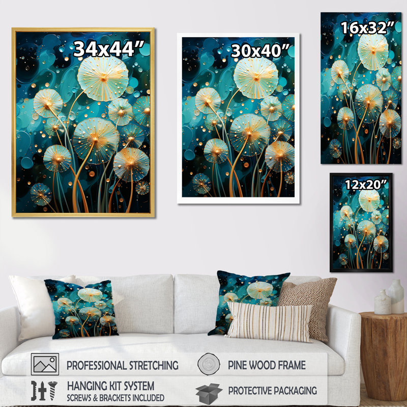 Seacreature Reflections sur toile, Cadre naturel flottant, H 32 po x l 24 po