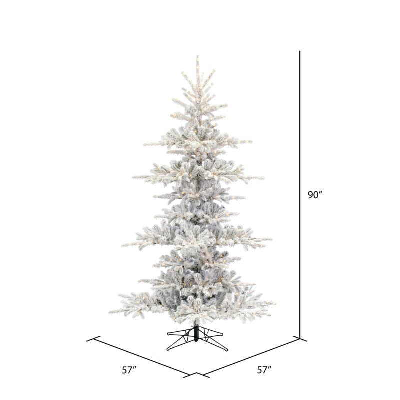 Giusta Lighted Artificial Christmas Tree, 7.5'