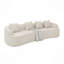 Canapé modulaire incurvé modulaire en tissu de laine d'agneau, style minimaliste moderne, comprimé (aucun assemblage requis), confortable pour le salon et la chambre à coucher-2138103221