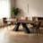 Modern Nut-brown Rectangle Solid Wood Dining Table-87676220