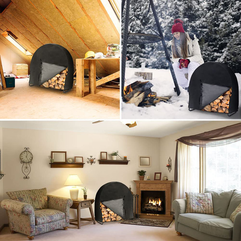Rebrilliant Lamay 24'' W x 40'' D Log Rack Cover