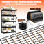 Étagère de rangement en métal à 5 couches avec hauteur réglable, capacité de 2000 livres pour les garages, les bureaux et les pièces, noir, hauteur d'installation rapide, grandes surfaces, magasins, gymnases, charge, assemblage facile