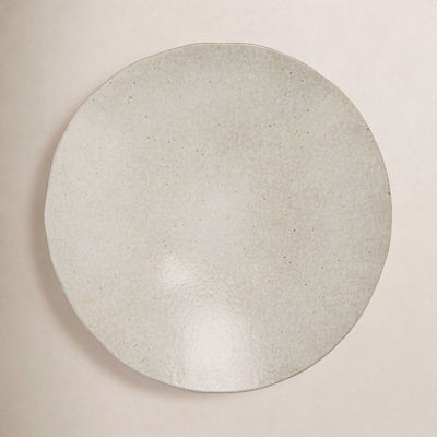 Speckled Stoneware Footed Platter