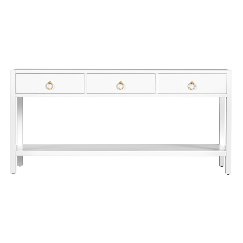 Lark 3 Drawer 65" Console Table, White