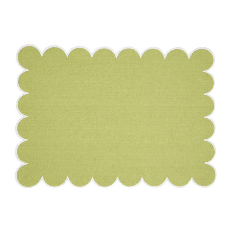 Napperons rectangulaires 100% coton Paddock, Vert