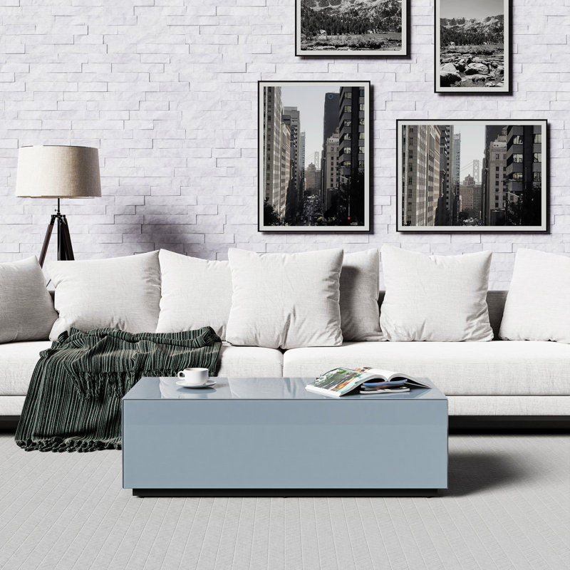 Mcmartin Glass Coffee Table, Gray Ash